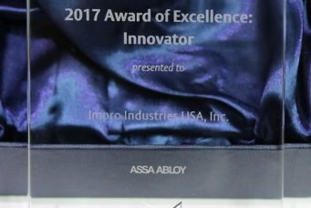 鷹普美國有限公司獲得Assa Abloy的2017年度卓越創新獎