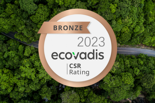 鷹普榮獲全球可持續發展評級機構EcoVadis銅牌勳章