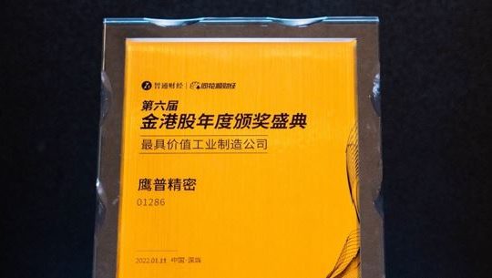 Impro Titled “Most Valuable Industrial Manufacturing Company”  at Sixth Golden Hong Kong Stocks Awards