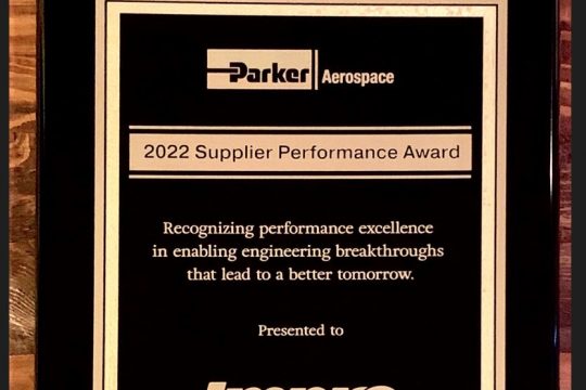 Impro Earns Parker Aerospace 2022 Supplier Performance Award