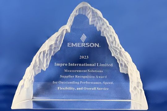 Impro International Limited Wins the 2023 Emerson MSOL Supplier Recognition Award